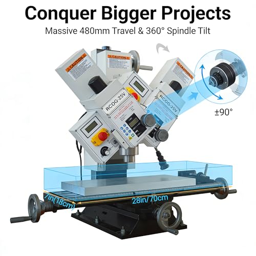 INTBUYING RCOG-25V Benchtop Mill