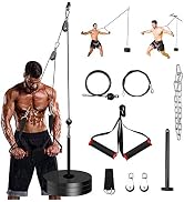 PELLOR LAT and Lift Pulley Cable System Men Women Professional Home Fitness Equipment Forearm Wri...