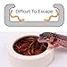 SLSON Reptile Feed Feeder Food or Water Ceramics Bowl Tray Worm Dish Mealworm Dish for Lizard Gecko Bearded Dragon Terrestrial Animals, Medium