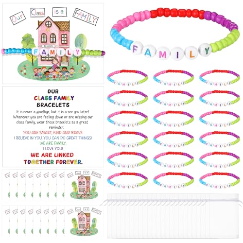 Notre classe est une famille : 24 bracelets d'amitié de fin d'année