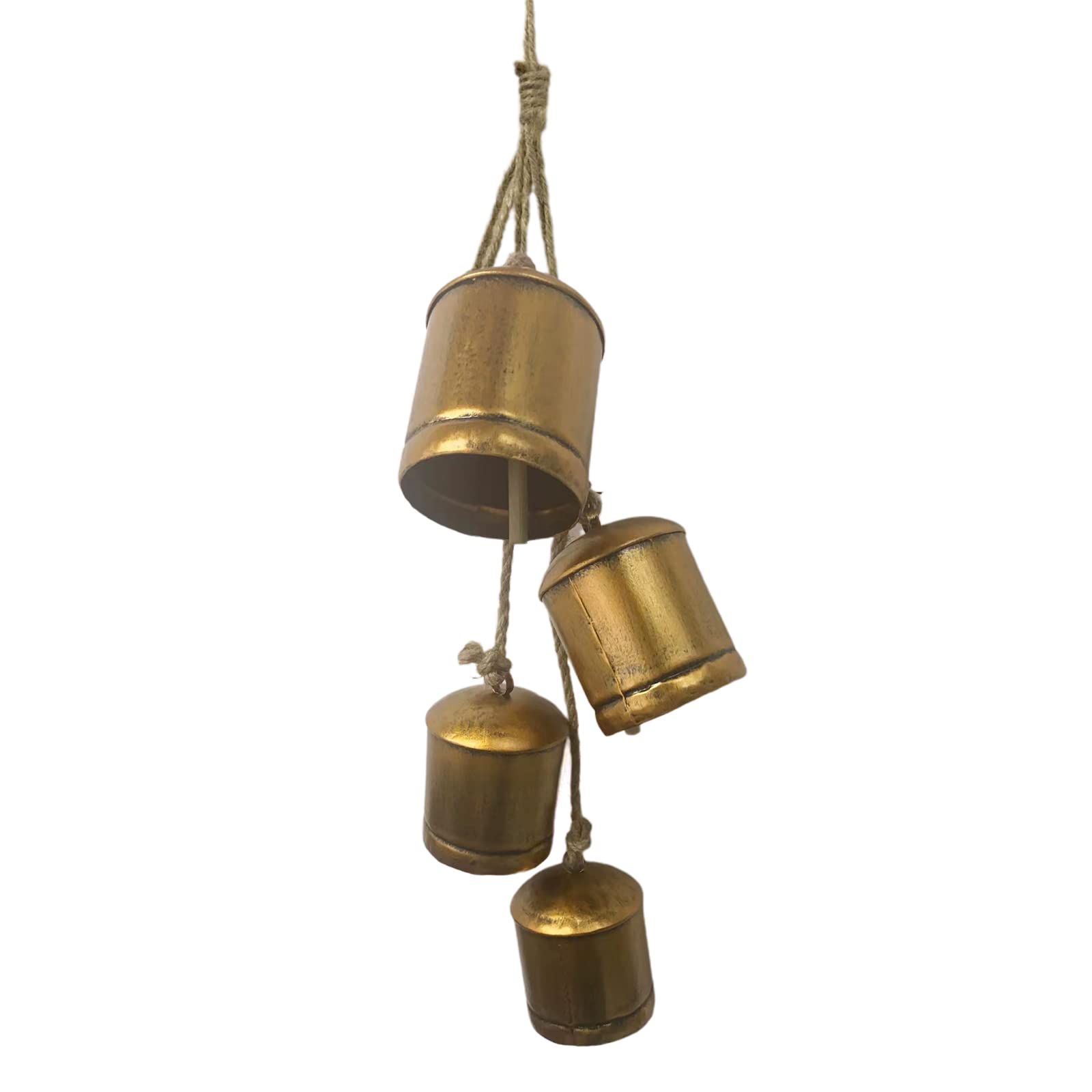 JYCRA Vintage Handmade Cow Bell - Rustic Style Shabby Lucky Christmas Hanging Bell - Handmade Metal (A)