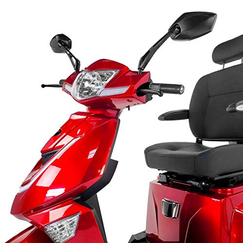 Veloce-Long Range, Lithium Mobility Scooter, 350 lb. Weight Capacity (Red)