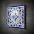 3dRose Single Victorian Art Nouveau Tile Design in Blue and Yellow - Ceramic Tile, 12-Inch (ct_219318_4)