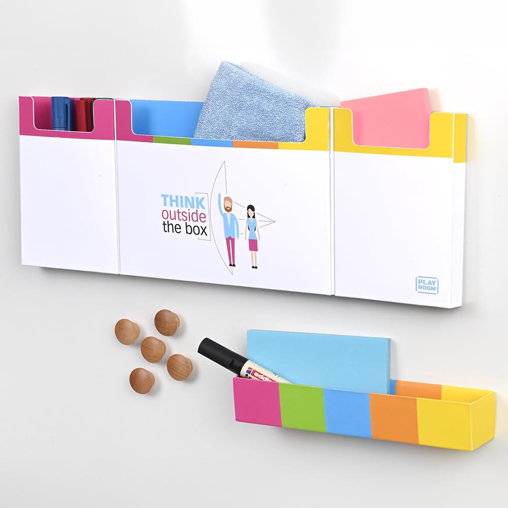 PLAYROOM GECKO Moderationsset – Magnetisches All-in-One Set mit Markern, Haftnotizen, Magneten und Mikrofasertuch – FSC®-zertifizierte Materialien