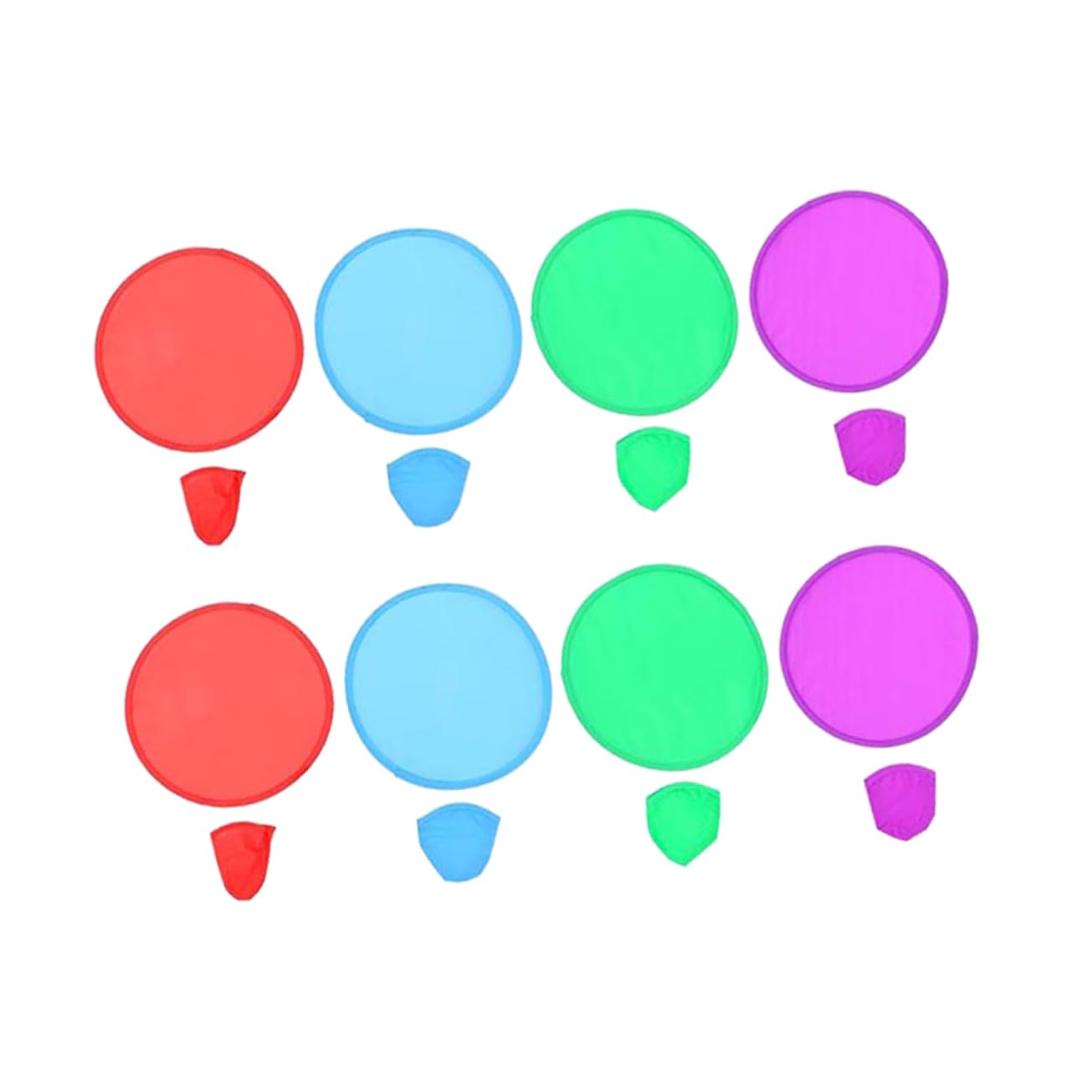 CORHAD Folding Fan Polyester Flying Discs Children's Toy Glow Outdoor Flying Disc Game Random Color