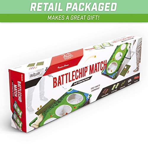 GoSports BattleChip Backyard Golf Cornhole Games – Includes Targets, Chipping Mats, Foam Golf Balls, Scorecard and Carry Case