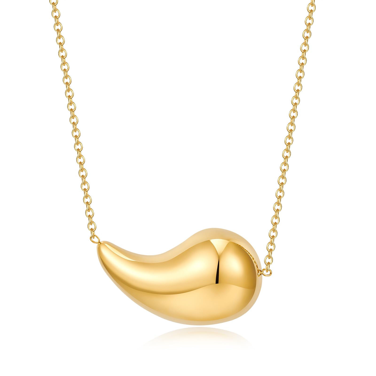 MUYAN Waterdrop Pendant Jewelry for Women Minimalist Simple Teardrop Chain Necklace Earrings Fashion Jewelry Gift