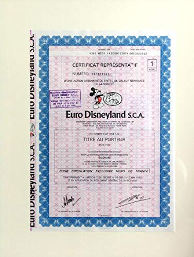 IMPACTO COLECCIONABLES EURODISNEY, Acciones Antiguas - Piezas Originales