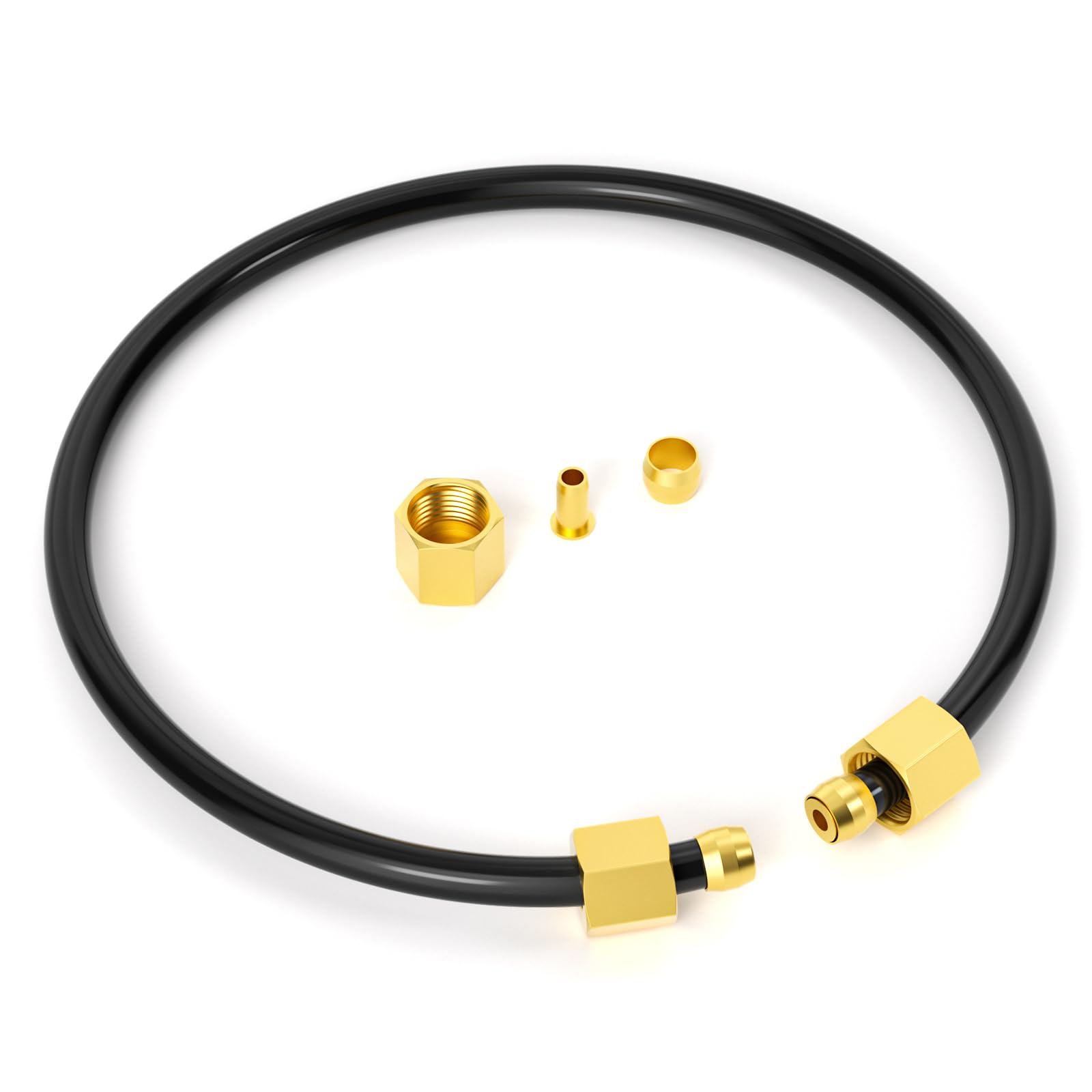 GASHER 10Pcs 24Inch Air Compressor Unloader Tube Kit, Contains 1/4" Sleeve Ferrules,Compression Insert and Compression Nut