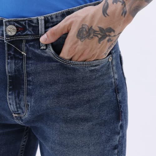 Image of BASICS Cotton Stretch Men's Jeans | Smart Casual Denim | Ultra-flexible stretch cotton denim. Modern style. Durable, breathable & built for all-day travel comfort.