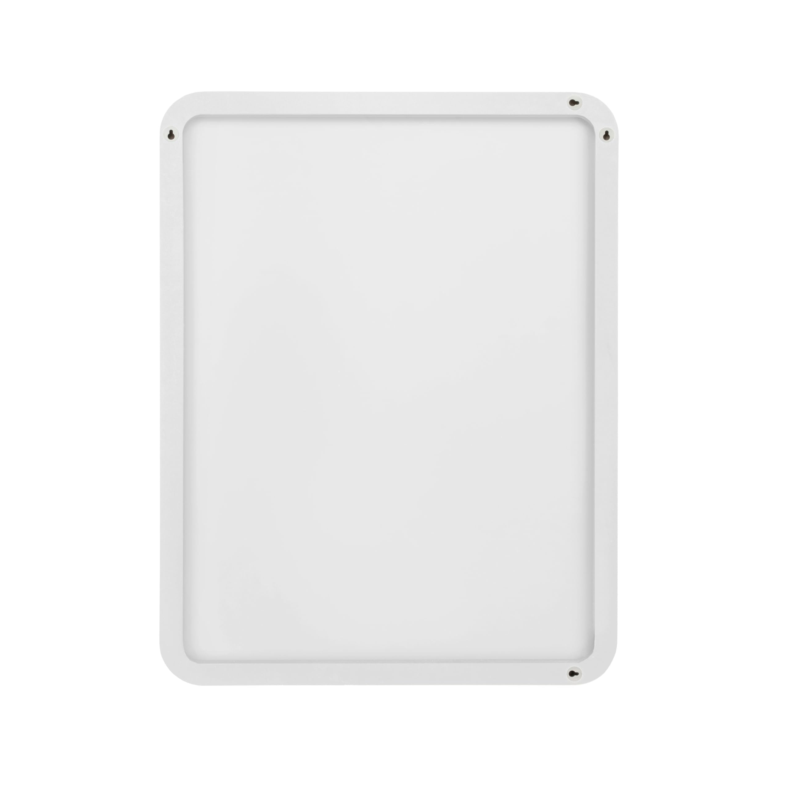 BD ART Espejo de pared rectangular de 60 x 80 cm, color blanco, marco de madera de densidad media, espejo decorativo grande para pasillo, baño y salón, moderno espejo para montaje en pared (vertical y