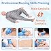 Nursing Training Mannequin, Medical Mannequin for Training Patient Care Manikin CPR Human Manikins 25 Items Nurse Skills with 3 Muscle Module & Patient Gown & Urinary for Teaching Pratice