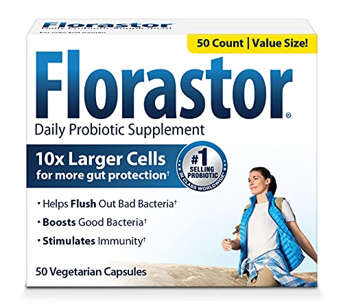 Florastor Daily Probiotic Supplement (50 Capsules) - Product Not Sold Direct From Manufacturer