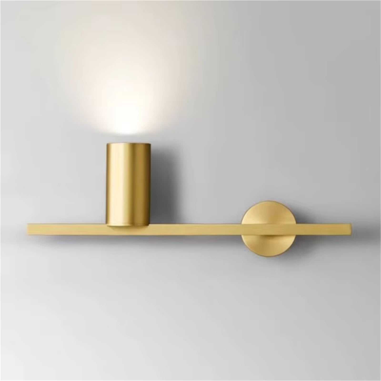 ZTCHSENZT Simple Brass Wall Sconce 4000K Gold Black for Bedroom Bedside Foyer Staircase Aisle Ambient Wall Sconce,Gold-Left