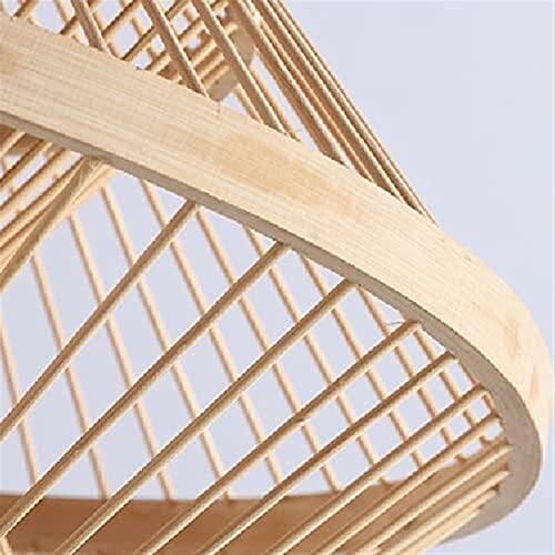 Lámpara de pie de ratán tejida a mano con luz indirecta decorativa estilo chino 6