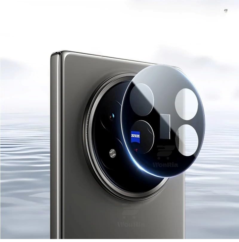 Image of Pack 1- Back Camera Lens Protector for Vivo X Fold 5 5G [3D Premium] Camera Glass Protector (Black)