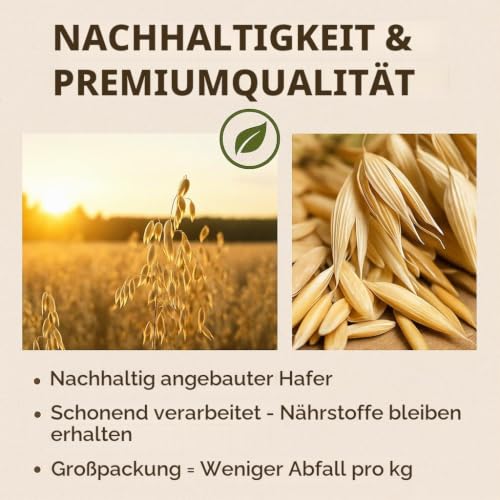 GiDeli Haferflocken 25 kg - natürliche zart Futterhaferflocken