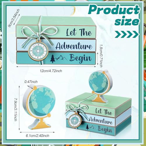 Image of Pinkunn 4 Pcs Travel Themed Table Decorations Adventure Awaits Centerpiece
