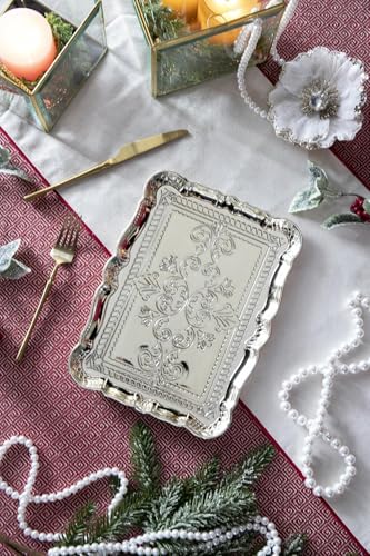 LOPOO Enhance Your Dining Experience with 6 Pack Plastic Charger Plates, 11.8