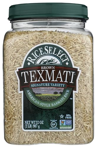 RiceSelect Texmati Brown Rice, Whole-Grain Basmati Rice, Premium Gluten-Free Rice, Non-GMO, Star-K...