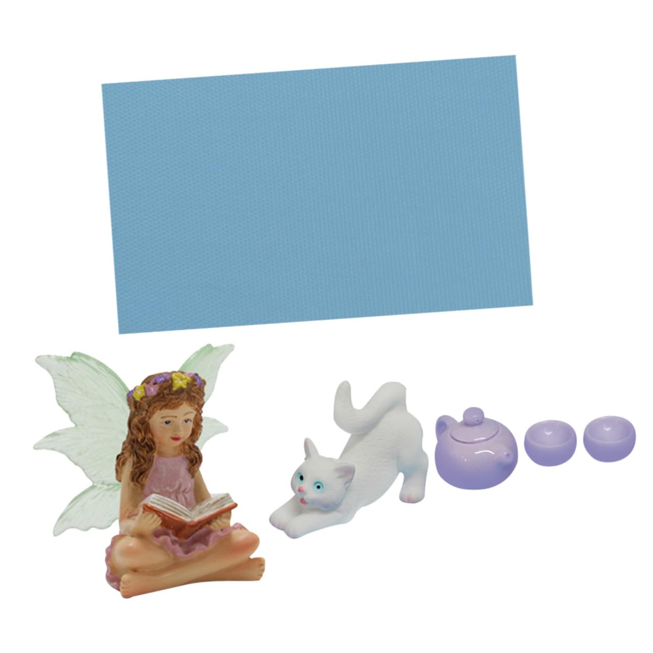 TOYANDONA 5sätze Resin Cat Fairy Sculpture Teiliges Teetassen Garten-Dekoration Zauberhafte Katzenfiguren Im -landschaftsdesign Für Katzenliebhaber Und Gartenliebhaber