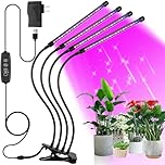 Sondiko LED Grow Light, Full Spectrum Plant Lights for Indoor Plants with Auto On Off 3/9/12H Timer, 10 Dimmable Levels, Adjustable Gooseneck, 3 Switch Modes