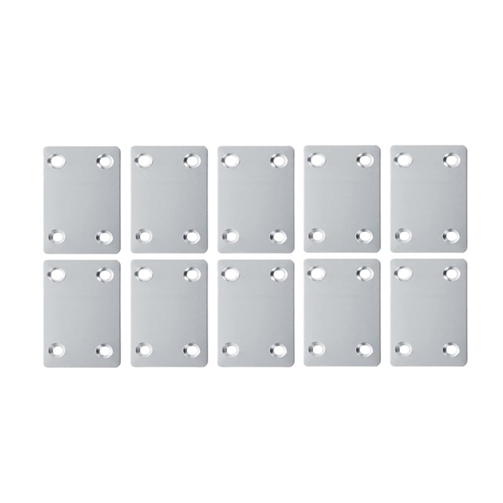 Zihdke 10Sets 10/20Pcs Stainless Steel Flat Bracket For Wood Tables Chairs Cabinets Corner Code Fixing Brackets Furniture Repair Support For Repairing(10Sets)