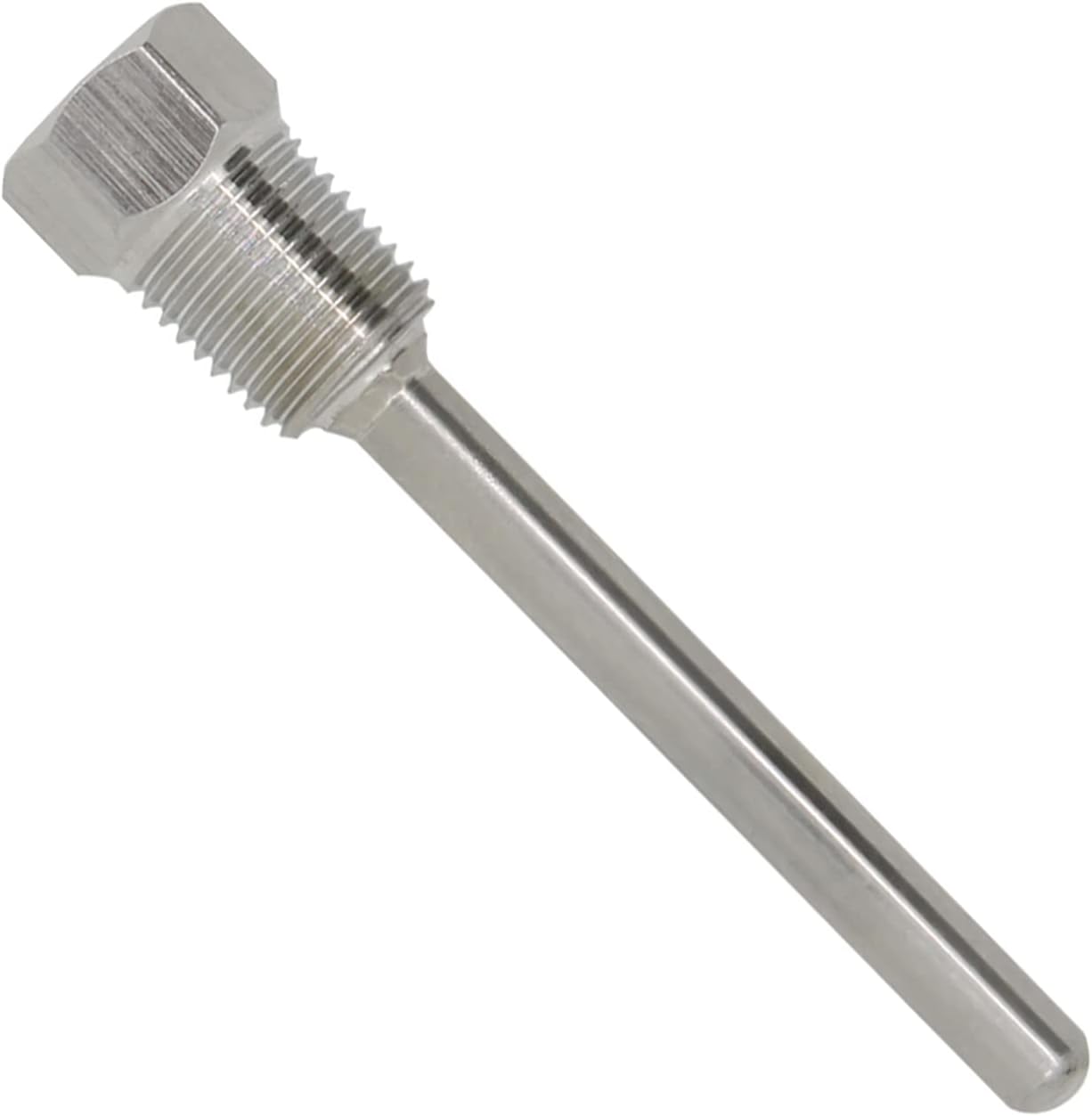 1/4 inch weldless thermowell stainless steel 304 threaded pipe 30-500mm Immersion well thermowell thermopocket (Dimensions: 30mm)