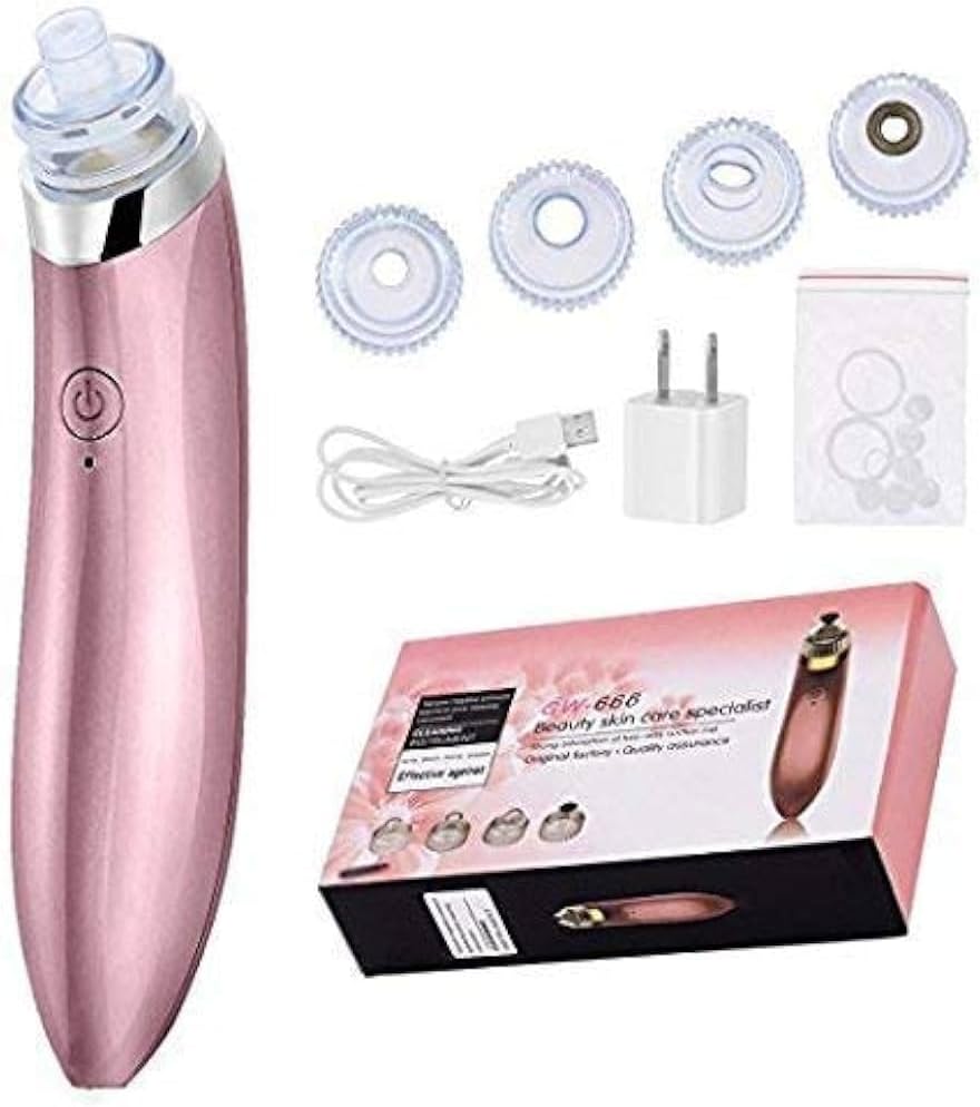 4 in 1 Multi-function Blackhead Remover and Whitehead Remover Device - Acne Pimple Pore Cleaner Vacuum Suction Tool for Men and Women Gently pull dirt and oil out of your skin