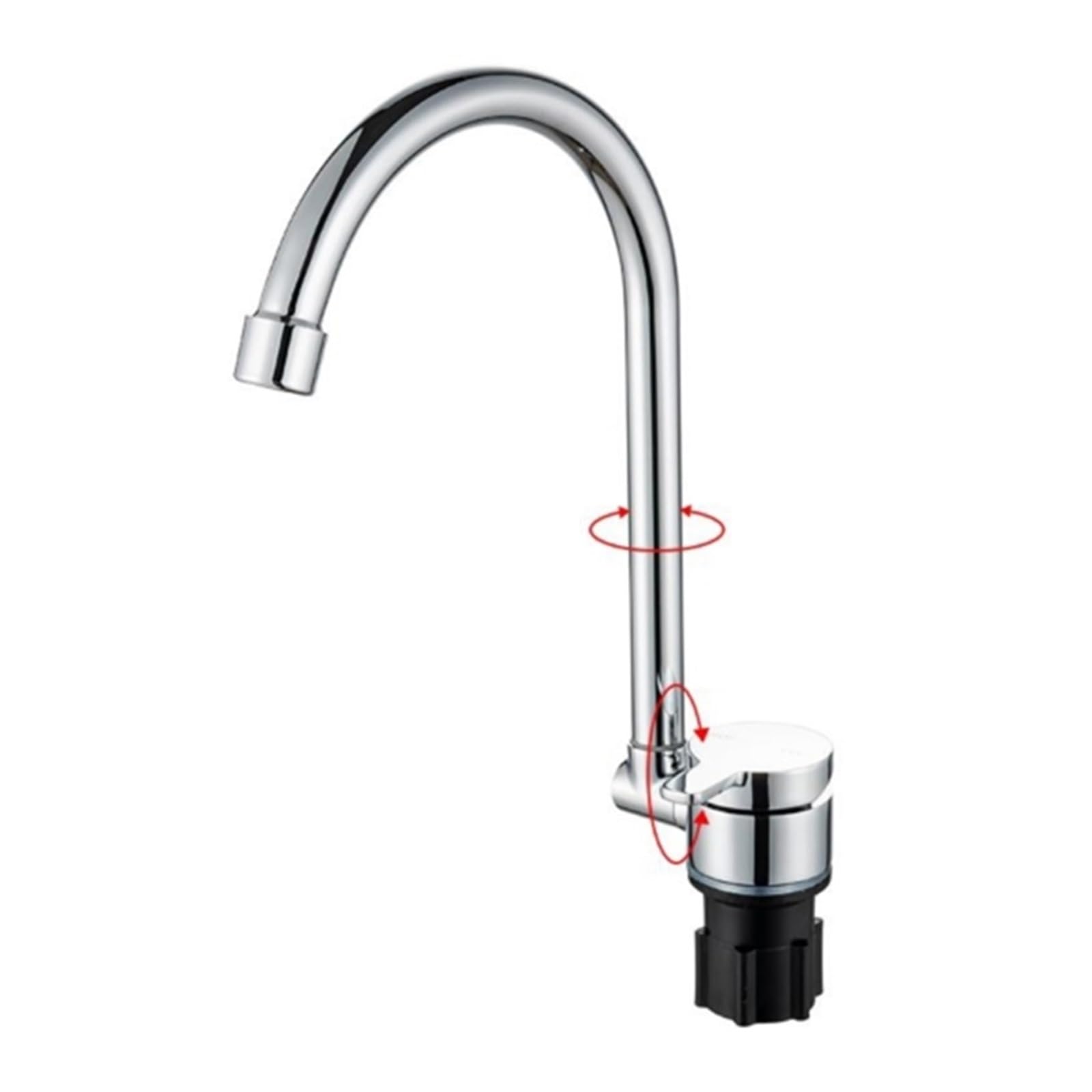 ZQFHSX 1Piece Copper Faucet High-end Folding Water Tap 360 Degree Cold Hot For RV Marine Boat Yacht Modification(1006)