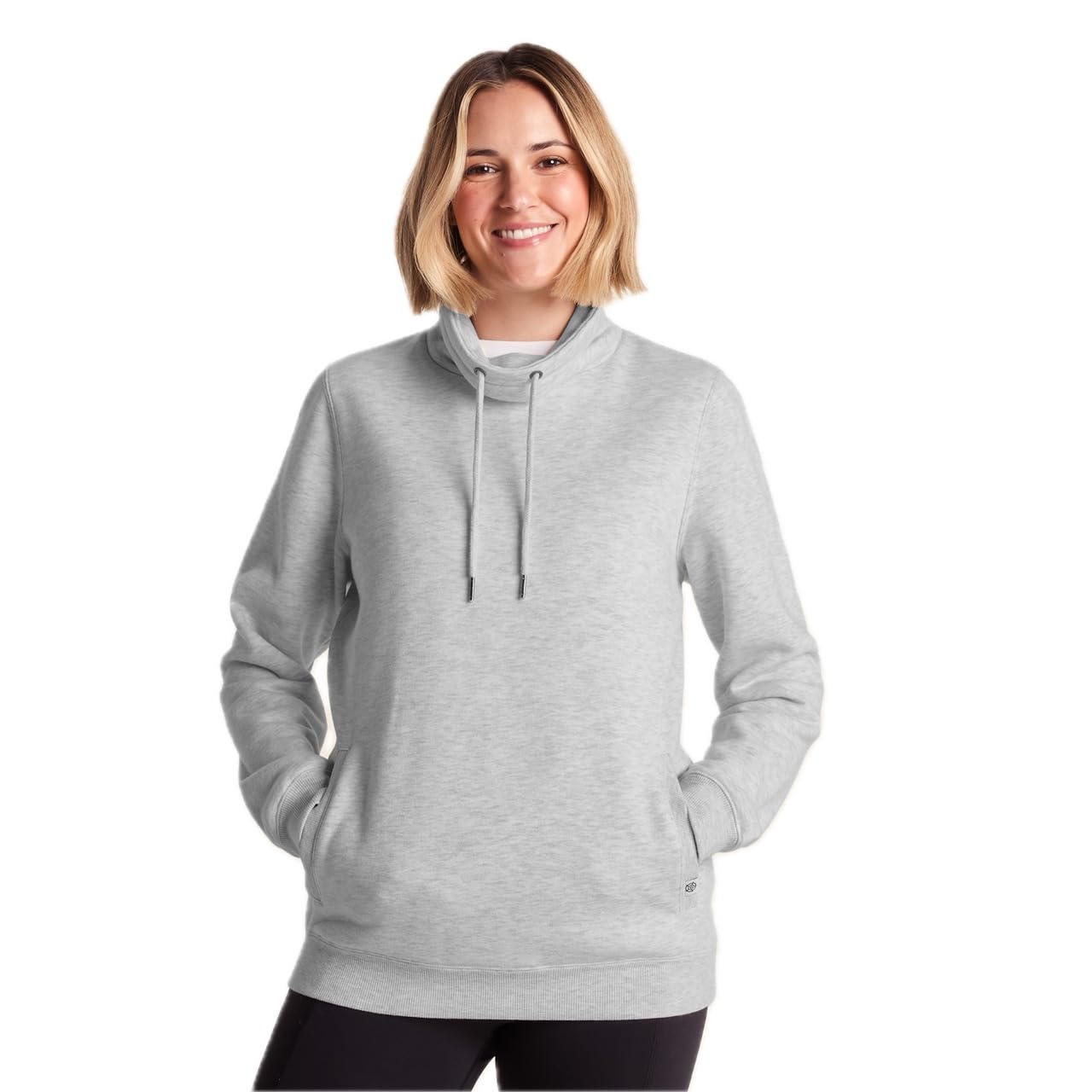 TOG24 Abigail Womens Funnel Neck Sweatshirt with Chunky Knitted Drawcords and Welt Pockets
