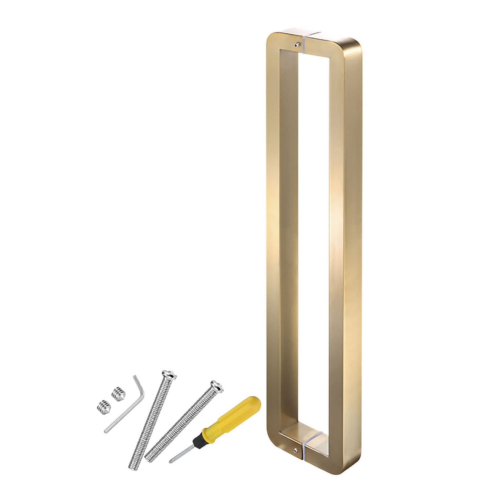 Poignée de porte coulissante carrée acier inoxydable pour verre intérieur extérieur
