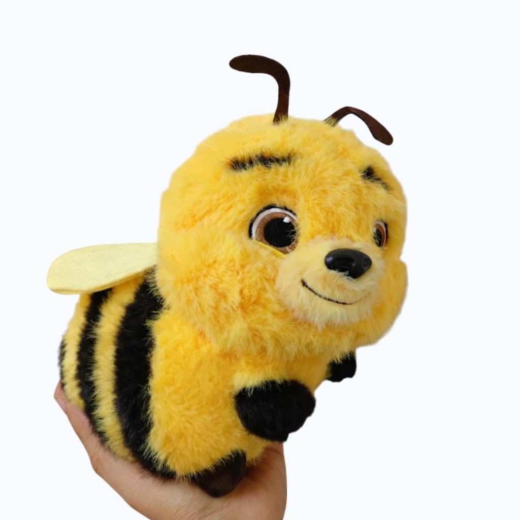 Navuu Honeybee Plush Comfort Toy | Soft Handheld Cuddle Buddy | Squishy Stuffed Toy - Stress Buster | Lightweight Travel Toy for Kids & Adults | Size - Medium