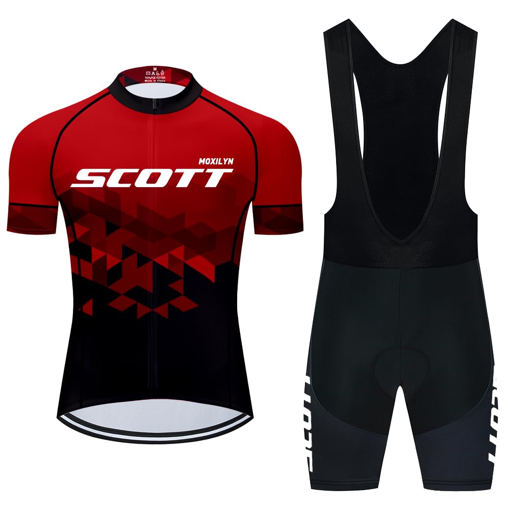 Maillot Cycliste Homme Tenue Vélo Cyclisme Manches Courtes 20D Gel Short
