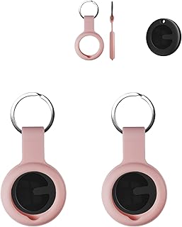 Paquete de 2 fundas para MiLi MiTag Smart Tag, duradera, ecológica, a prueba de golpes, fácil de quitar y diseño antipérdida, color rosa