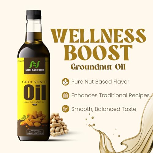 Image of Nuclear Farm Groundnut Oil, 100% Organic, Wood Pressed, 1 litre