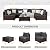 UPHA 7 Pieces Patio Furniture Sets Outdoor Sectional Sofa Wicker Conversation Couch for Decks, Backyards, Gardens, Brown Rattan, Dark Gray Cushion