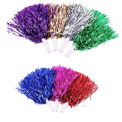 VANZACK 14pcs Cheerleading Flower Ball Aerobics School Sports Meet Props Light Pink Cheer Poms Cheer Bows for Dance Ball