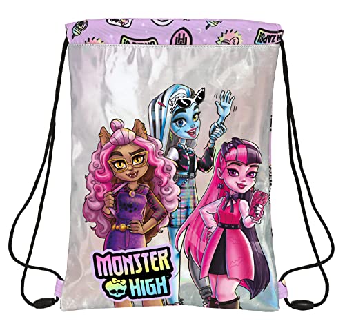 MONSTER HIGH Sac à dos plat Junior, sac à dos, idéal pour les enfants de différents âges, confortable et polyvalent, qualité et résistance, 26 x 34 cm,...