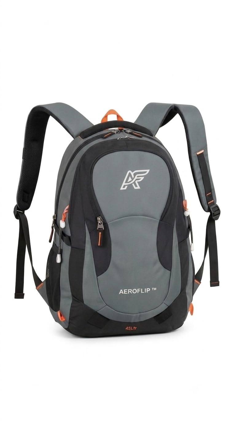 ™ 45L Large Backpack for Men and Women, Grey-image-9