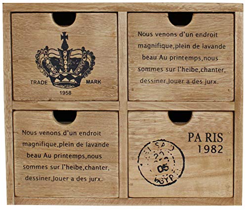 Meuble de rangement rustique à 4 tiroirs Geko pour petits espaces