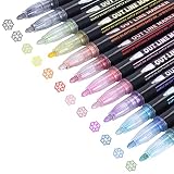 SGDZVD Outline Metallic Markers, Doodle Glitter Markers for Kids, Super Squiggles Colored Pens for W