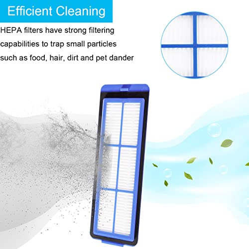 EATBALE Replacement Spares Parts for Eufy Robovac G10 Hybrid, Robovac G30 Hybrid, RoboVac 11S Max, RoboVac 15C Max, RoboVac 30C Max Robot Vacuum Cleaner, 4 HEPA Filter, 4 Side Brush, 1 Cleaning Brush - Image 2