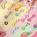 Jadive 48 Pcs Sweet Donut Party Favors Donut Keychain Sweet Doughnut Theme Birthday Party Supplies Pendant Ornament for Christmas Kids Boy Girl Gift Reward Goodie Bag Fillers, 12 Colors