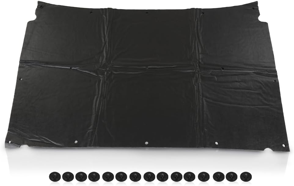 LQI Hood Insulation Pad 1/2" with Clips Compatible with Chevy Caprice Impala 1991-1996 Black