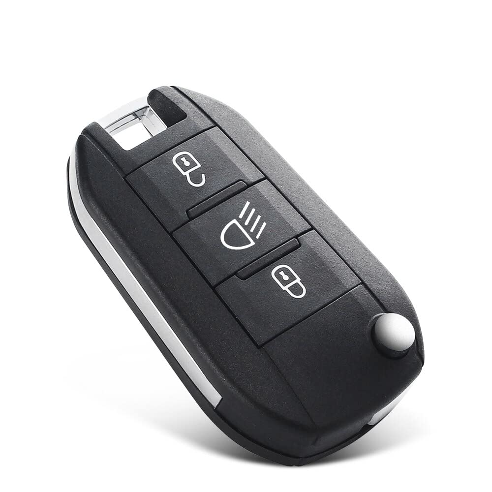 Chiave telecomando per auto compatibile con Peugeot 208 2008 301 308 3008 408 508 compatibile con Citroen C3 ID46 PCF7941 434 MHz HU83 VA2 Blade Flip Key (colore: VA2 Blade Trunk)