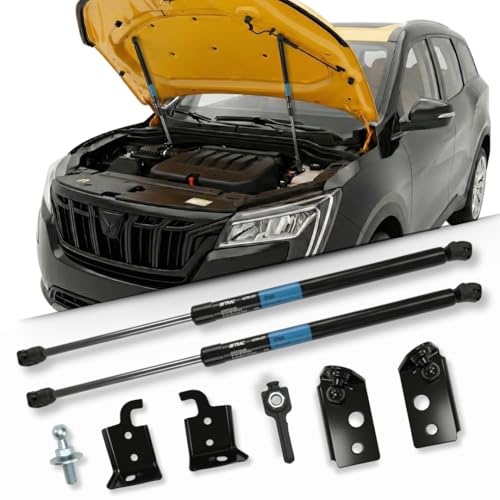 Image of TRAC  ULTRALIFT XUV700 Gas Spring System - Front Hood Hands‑Free Opening | Bonnet Gas Struts - Aluminium Hood‑Lift System | Easy DIY Install | Smooth & Durable Performance | Strong Aluminium Mount