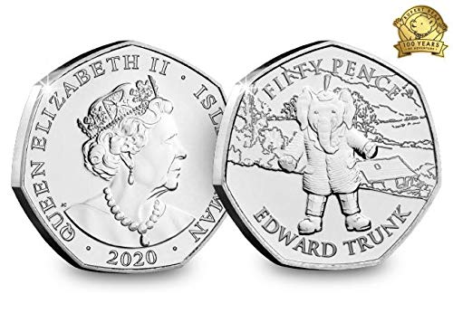 Fev's - RUPERT BEAR's EDWARD TRUNK Authentic IOM 50p Coin 2020 (Coin 5 of 5)