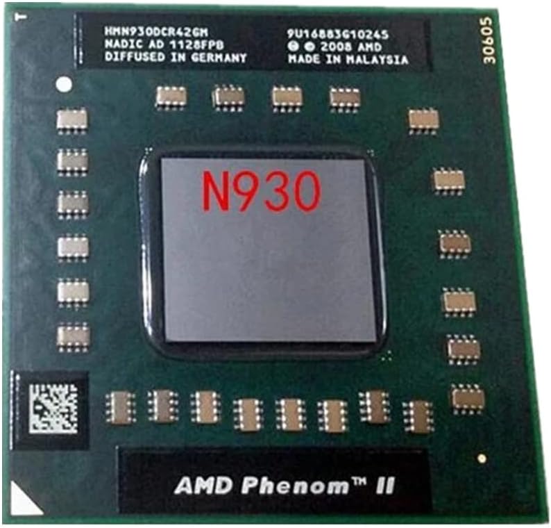 Hegem AMD Phenom II Quad-Core Mobile N930 2.0 GHz Quad-Core Quad-Thread CPU Processor HMN930DCR42GM Socket S1