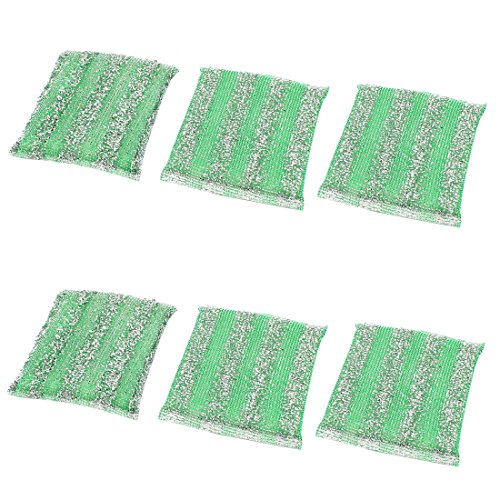 Ruilogod Dish Bowl Pot Cup Scrubing Pad Clean Block Cleaner Tool Green 6pcs (id: 25f 33c 6b7 0f4 e40